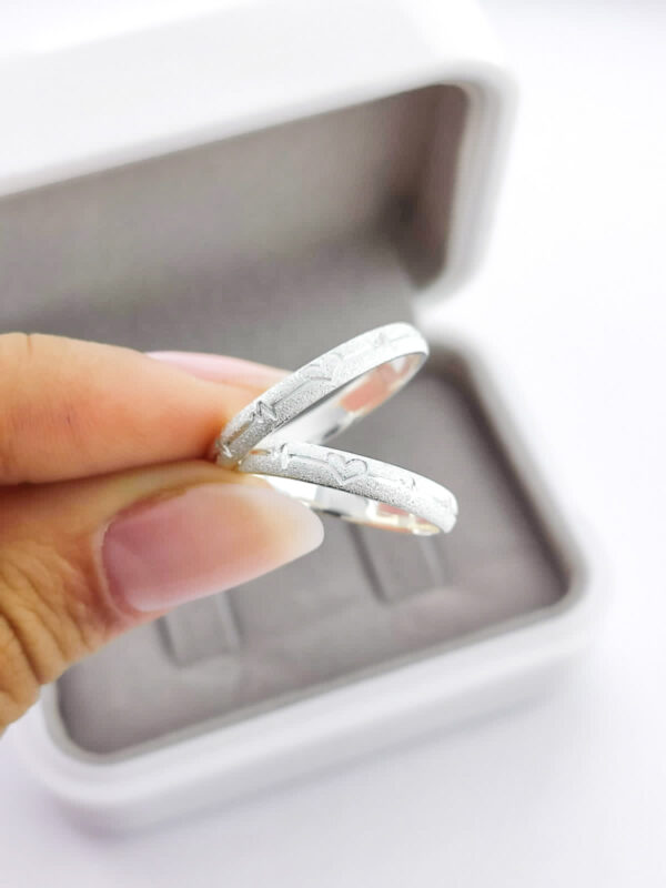 Aliança em Prata 950 de namoro ou compromisso Holanda – 3mm - Image 3