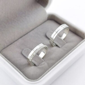 Aliança em Prata 950 de namoro ou compromisso Itália – 4mm
