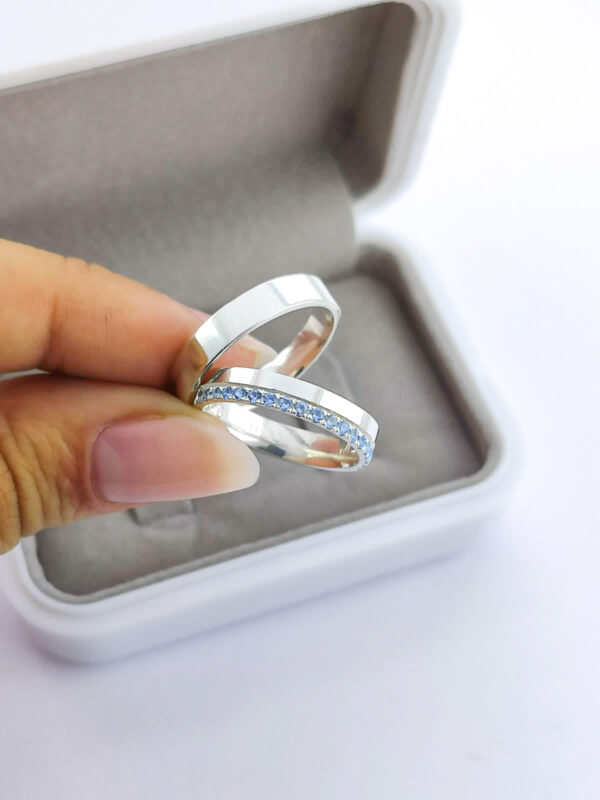 Aliança em Prata 950 de namoro ou compromisso México – 4mm - Image 2