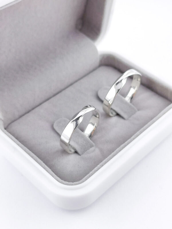 Aliança em Prata 950 de namoro ou compromisso Japão – 4mm