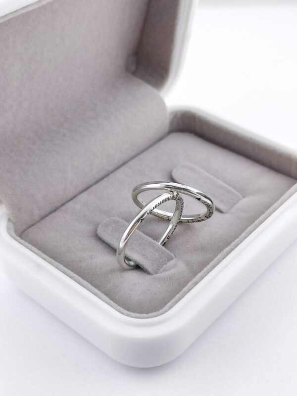 Aliança em Prata 950 de namoro ou compromisso Amsterdã – 2mm - Image 4
