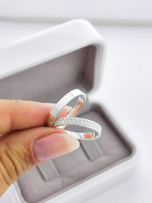 Aliança em Prata 950 de namoro ou compromisso Austrália – 4mm - Image 2