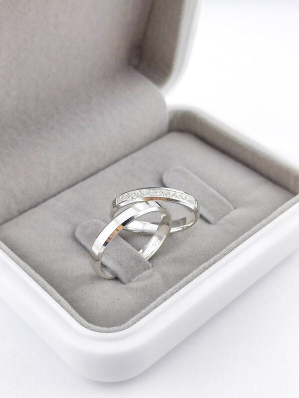 Aliança em Prata 950 de namoro ou compromisso Alemanha – 3,5mm - Image 2