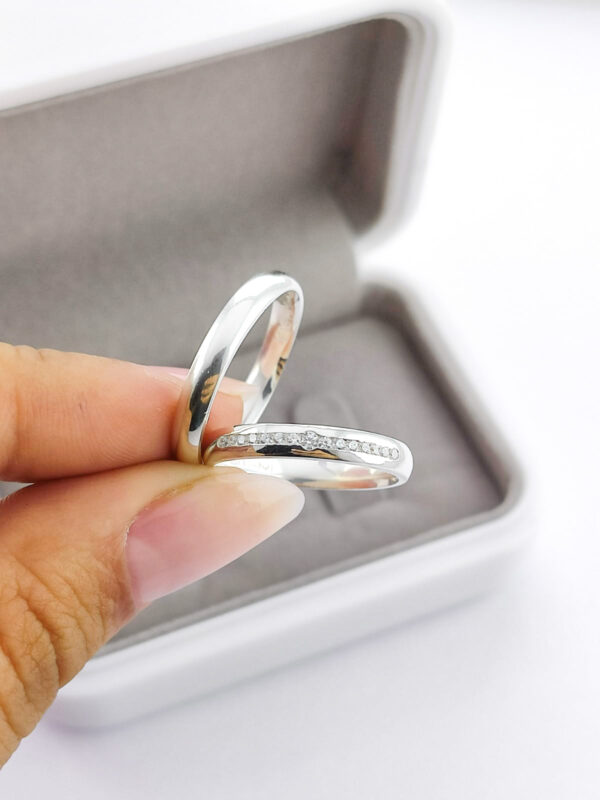 Aliança em Prata 950 de namoro ou compromisso Equador – 3,5mm - Image 3