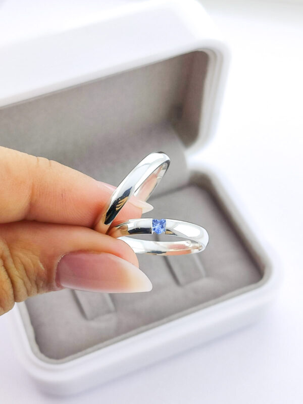Aliança em Prata 950 de namoro ou compromisso Grécia – 4mm - Image 3