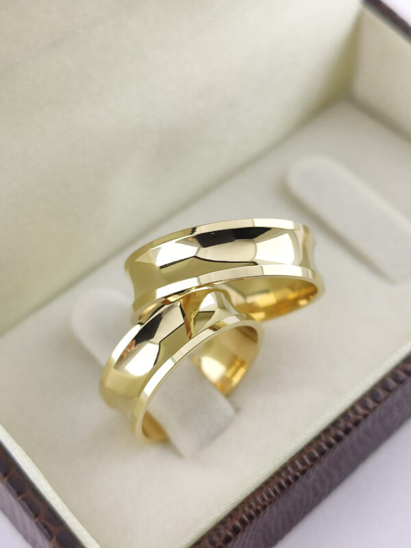 Aliança em Ouro 18k para noivado ou casamento Jhenifer – 8mm - Image 2