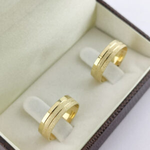 Aliança em Ouro 18k para noivado ou casamento Thamara – 6mm