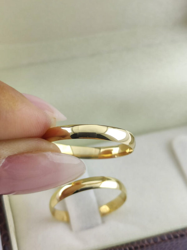 Aliança em Ouro 18k para noivado ou casamento Ines – 4mm - Image 2