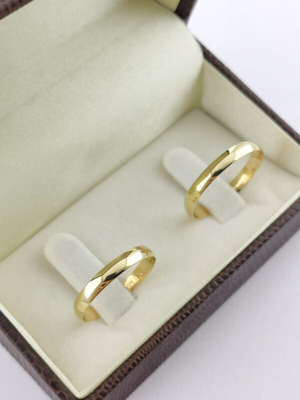 Aliança em Ouro 18k para noivado ou casamento Ines – 4mm