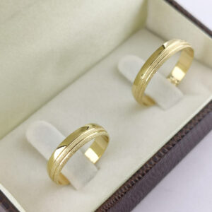 Aliança em Ouro 18k para noivado ou casamento Iara – 5mm