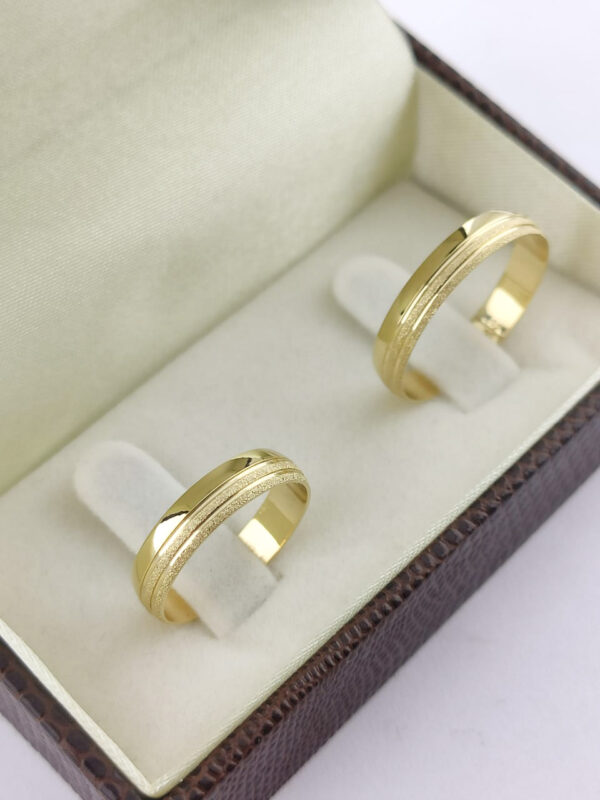 Aliança em Ouro 18k para noivado ou casamento Iara – 5mm