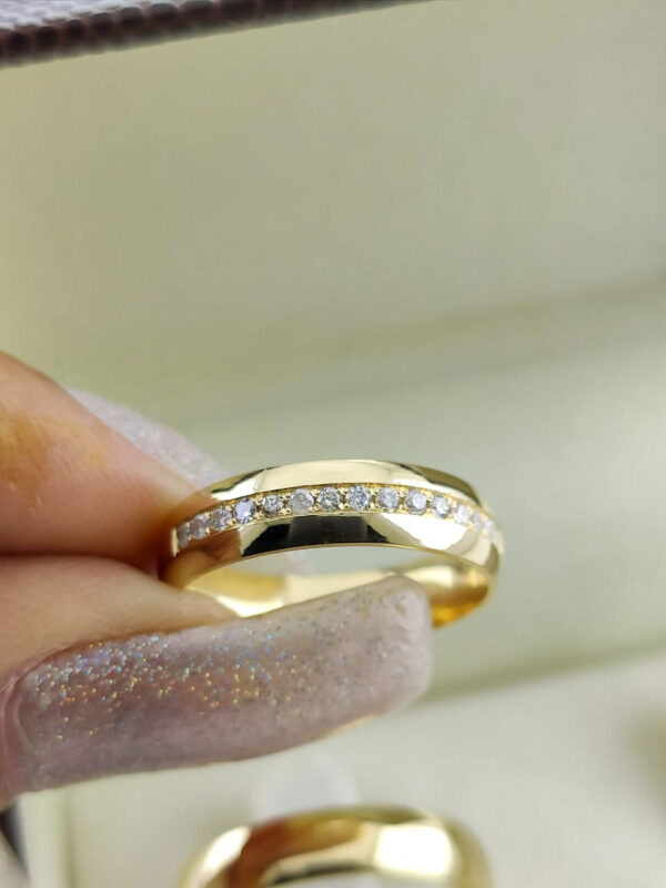 Aliança em Ouro 18k para noivado ou casamento Heloísa – 6mm - Image 2