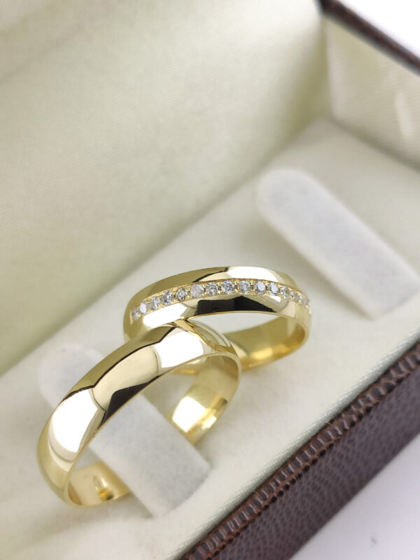 Aliança em Ouro 18k para noivado ou casamento Heloísa – 6mm - Image 3