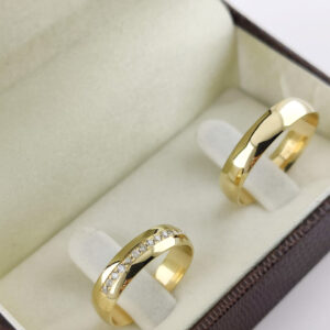 Aliança em Ouro 18k para noivado ou casamento Heloísa – 6mm