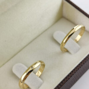 Aliança em Ouro 18k para noivado ou casamento Janaina – 3mm