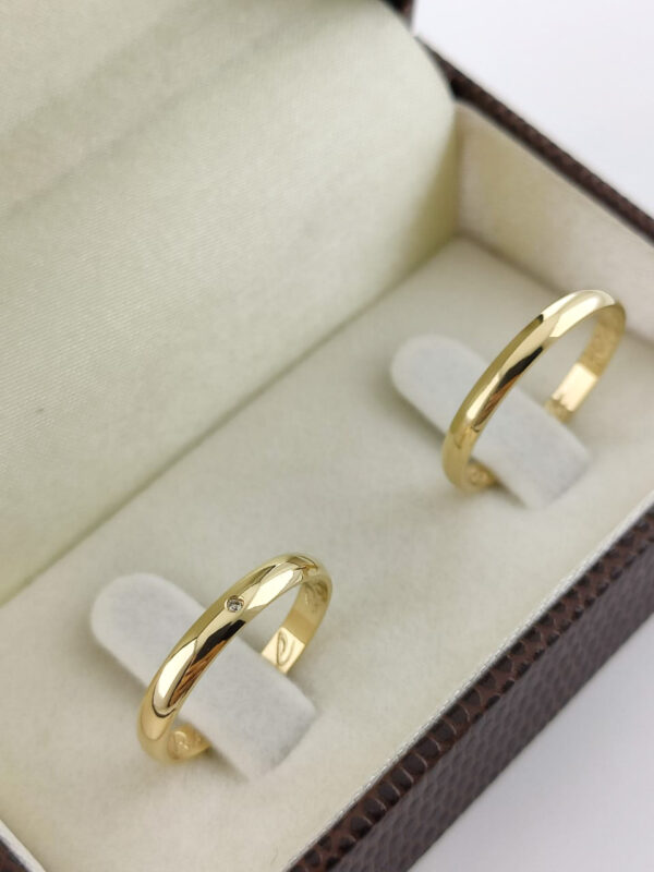Aliança em Ouro 18k para noivado ou casamento Janaina – 3mm