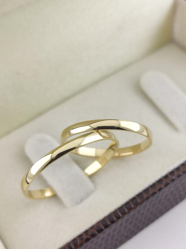 Aliança em Ouro 18k para noivado ou casamento Jamilly – 2mm - Image 2