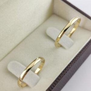 Aliança em Ouro 18k para noivado ou casamento Jamilly – 2mm