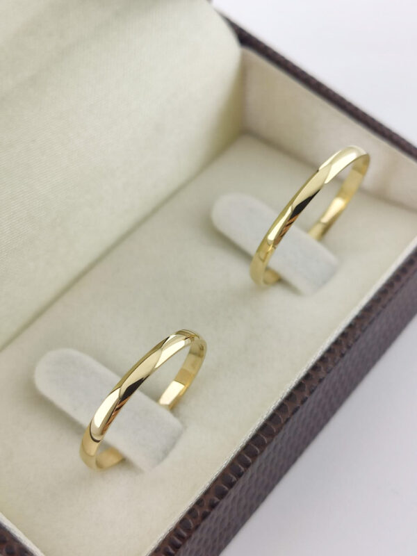 Aliança em Ouro 18k para noivado ou casamento Jamilly – 2mm