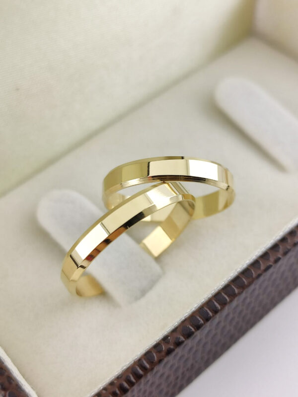 Aliança em Ouro 18k para noivado ou casamento Jade – 3mm - Image 2