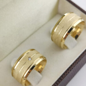 Aliança em Ouro 18k para noivado ou casamento Helen – 12mm