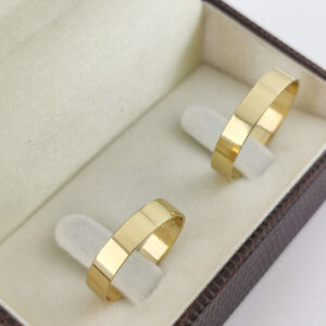 Aliança em Ouro 18k para noivado ou casamento Grayce – 5mm