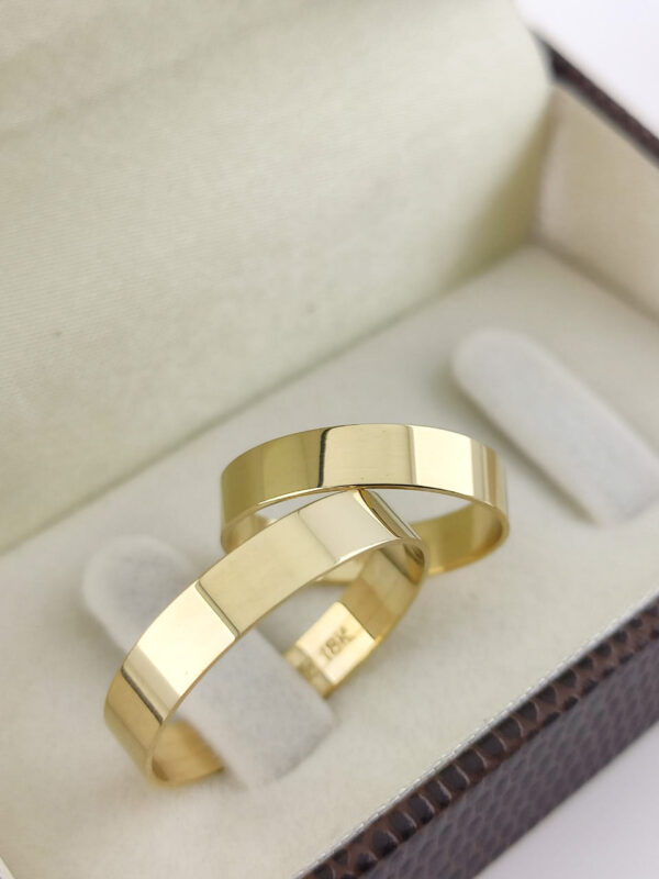 Aliança em Ouro 18k para noivado ou casamento Grayce – 5mm - Image 3