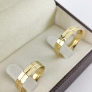 Aliança em Ouro 18k para noivado ou casamento Gabriela – 5mm