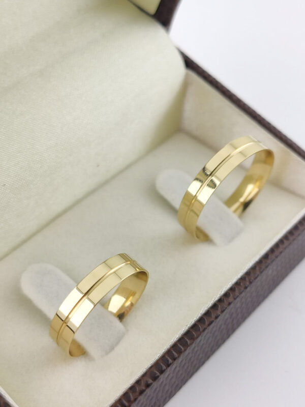 Aliança em Ouro 18k para noivado ou casamento Gabriela – 5mm