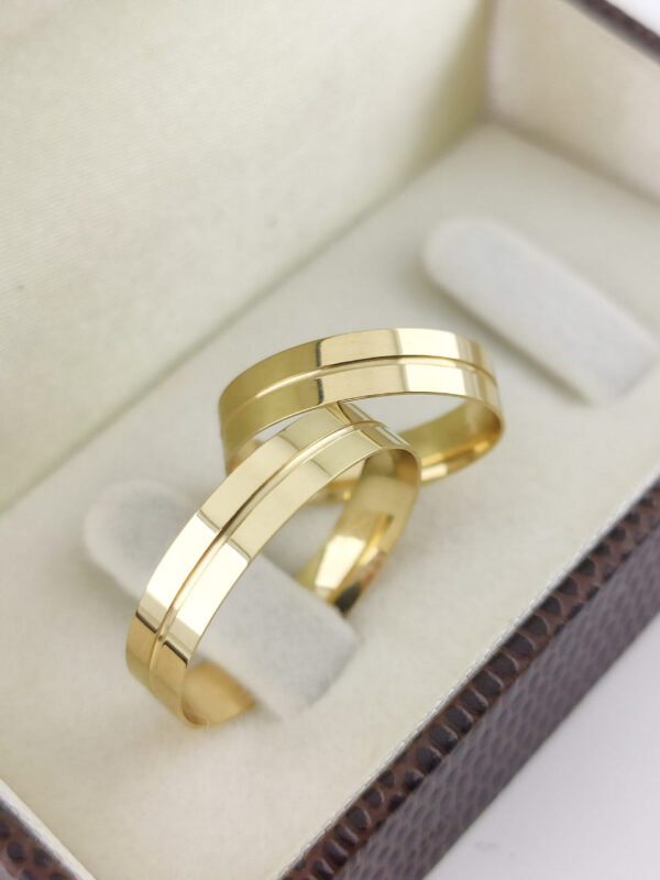 Aliança em Ouro 18k para noivado ou casamento Gabriela – 5mm - Image 2