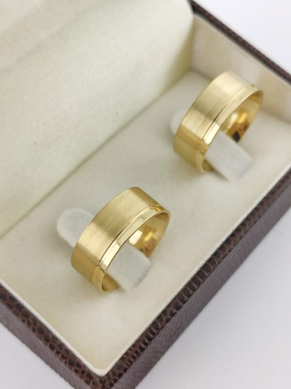 Aliança em Ouro 18k para noivado ou casamento Franciela – 10mm