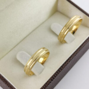Aliança em Ouro 18k para noivado ou casamento Amora – 5mm