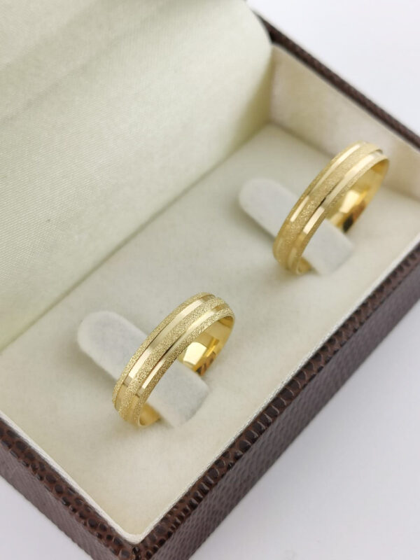 Aliança em Ouro 18k para noivado ou casamento Amora – 5mm