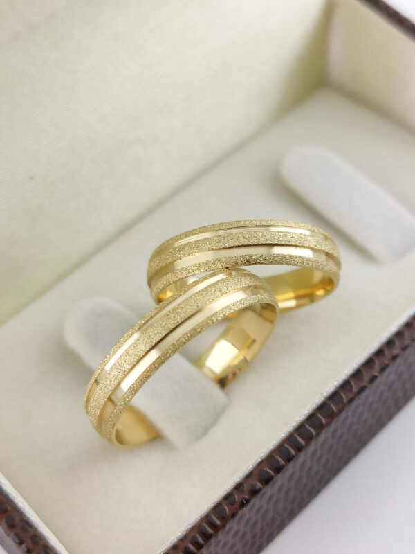 Aliança em Ouro 18k para noivado ou casamento Amora – 5mm - Image 3