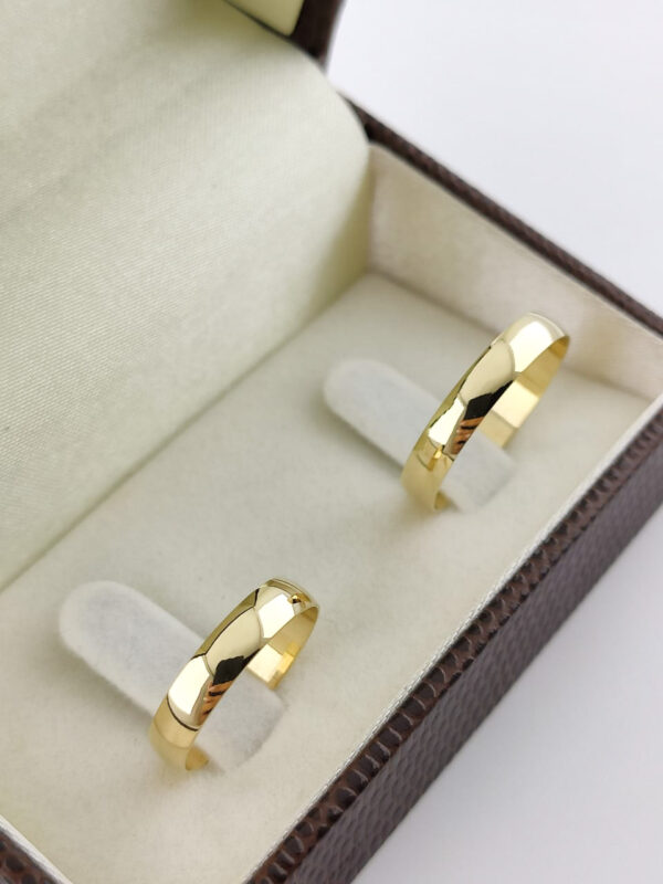 Aliança em Ouro 18k para noivado ou casamento Fabiola – 4mm