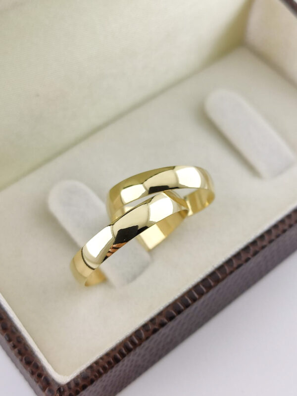 Aliança em Ouro 18k para noivado ou casamento Fabiola – 4mm - Image 2
