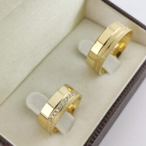 Aliança em Ouro 18k para noivado ou casamento Eugenia – 7mm