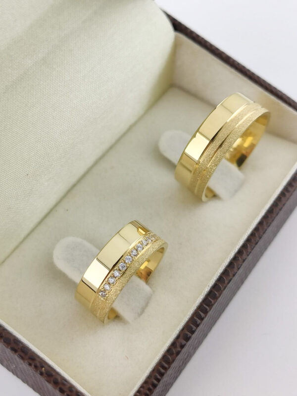 Aliança em Ouro 18k para noivado ou casamento Eugenia – 7mm