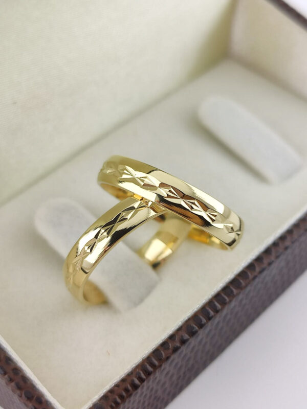 Aliança em Ouro 18k para noivado ou casamento Elisabeth – 5mm - Image 2