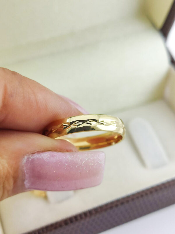 Aliança em Ouro 18k para noivado ou casamento Elisabeth – 5mm - Image 3