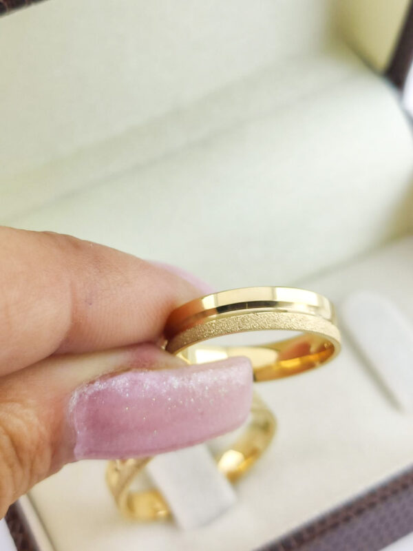 Aliança em Ouro 18k para noivado ou casamento Elaine – 6mm - Image 3