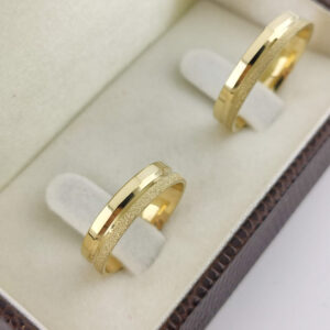 Aliança em Ouro 18k para noivado ou casamento Elaine – 6mm