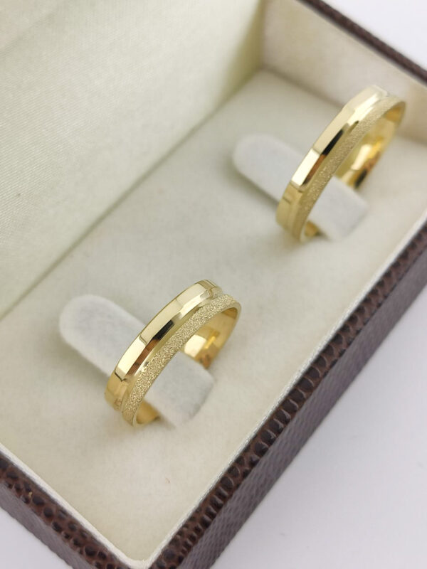 Aliança em Ouro 18k para noivado ou casamento Elaine – 6mm