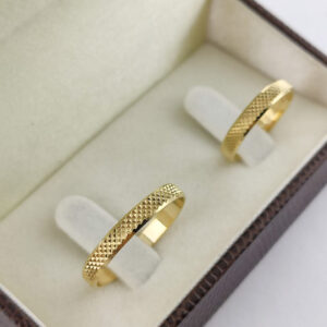 Aliança em Ouro 18k para noivado ou casamento Dora – 4mm