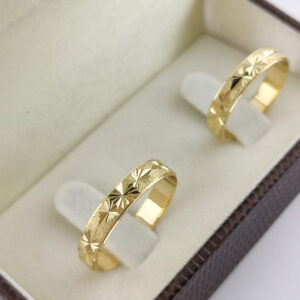 Aliança em Ouro 18k para noivado ou casamento Dominique – 6mm