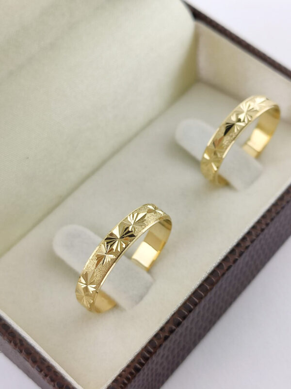 Aliança em Ouro 18k para noivado ou casamento Dominique – 6mm