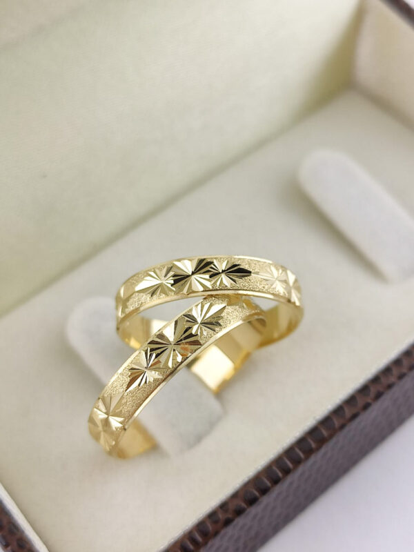 Aliança em Ouro 18k para noivado ou casamento Dominique – 6mm - Image 2