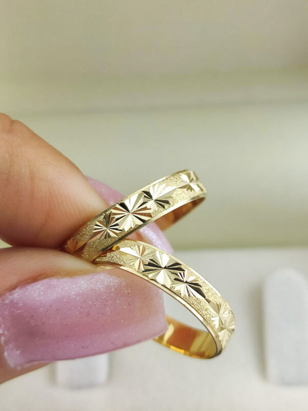 Aliança em Ouro 18k para noivado ou casamento Dominique – 6mm - Image 3
