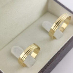 Aliança em Ouro 18k para noivado ou casamento Débora – 4mm