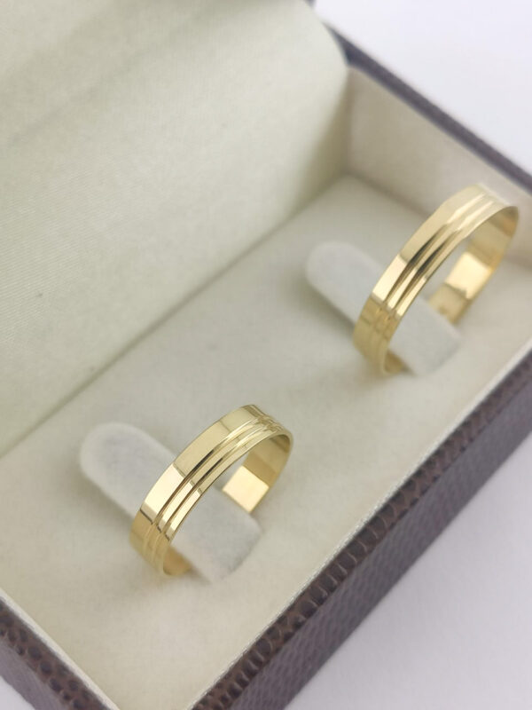 Aliança em Ouro 18k para noivado ou casamento Débora – 4mm